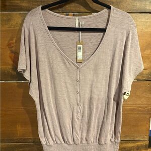 Soft Lavender Button-Down Blouse